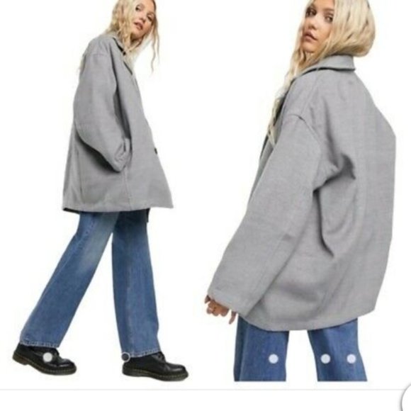 NWT Free People Hannah Slouchy Double Breasted Blazer - Picture 3 of 12